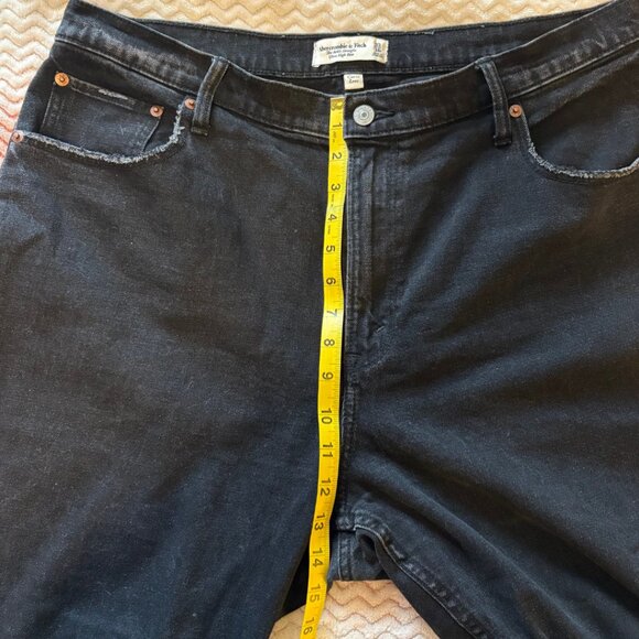 Abercrombie & Fitch Curve Love Ankle Straight High Rise Jeans - Size 16/33 Short - Picture 3 of 12